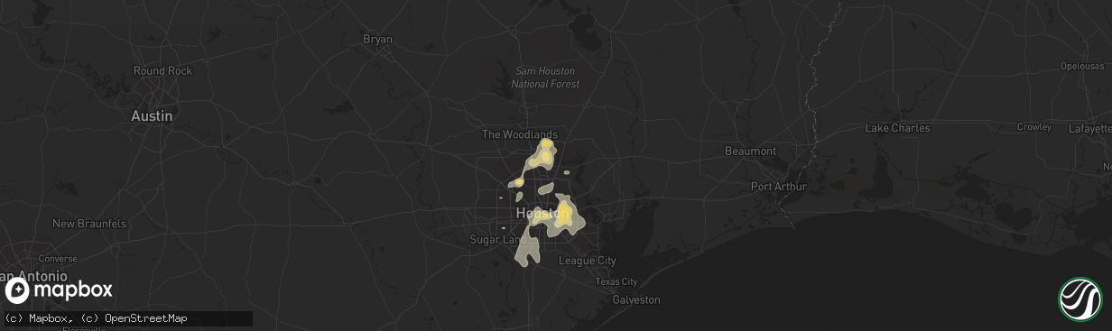 Hail map in Humble, TX on May 30, 2015