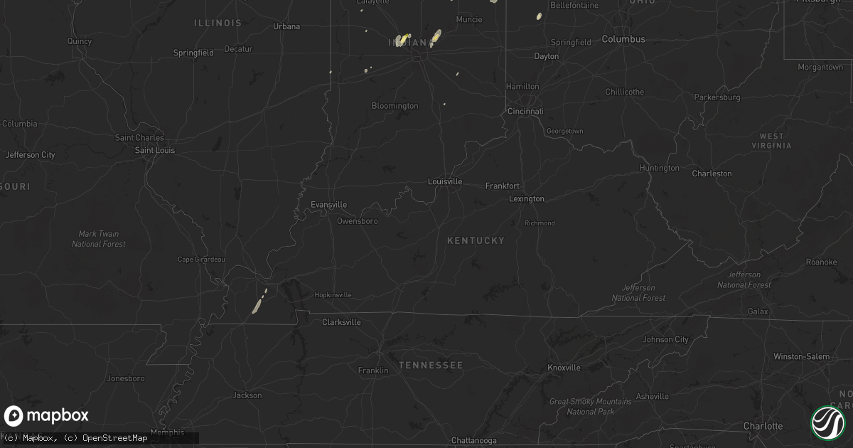 Hail map in Kentucky on May 30, 2015