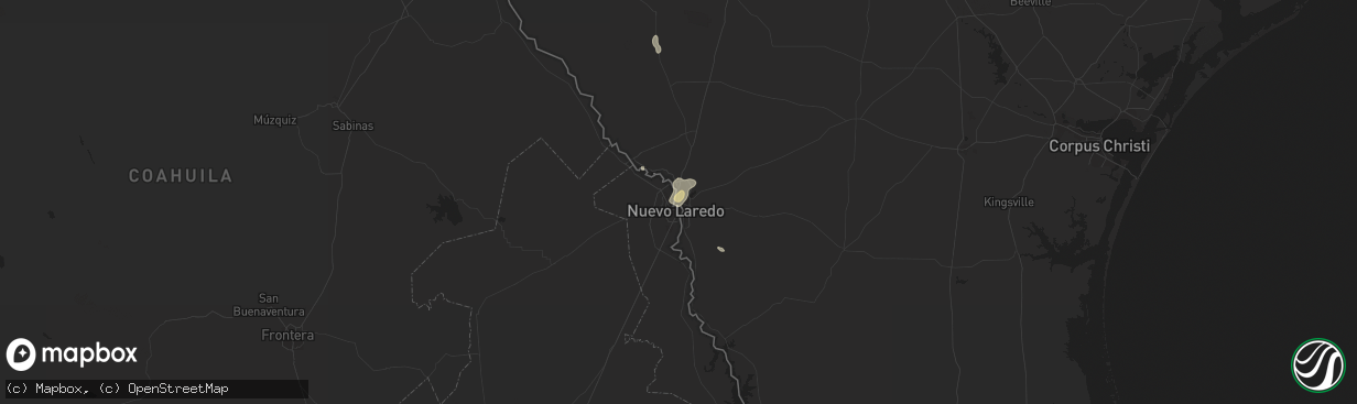 Hail map in Laredo, TX on May 30, 2015