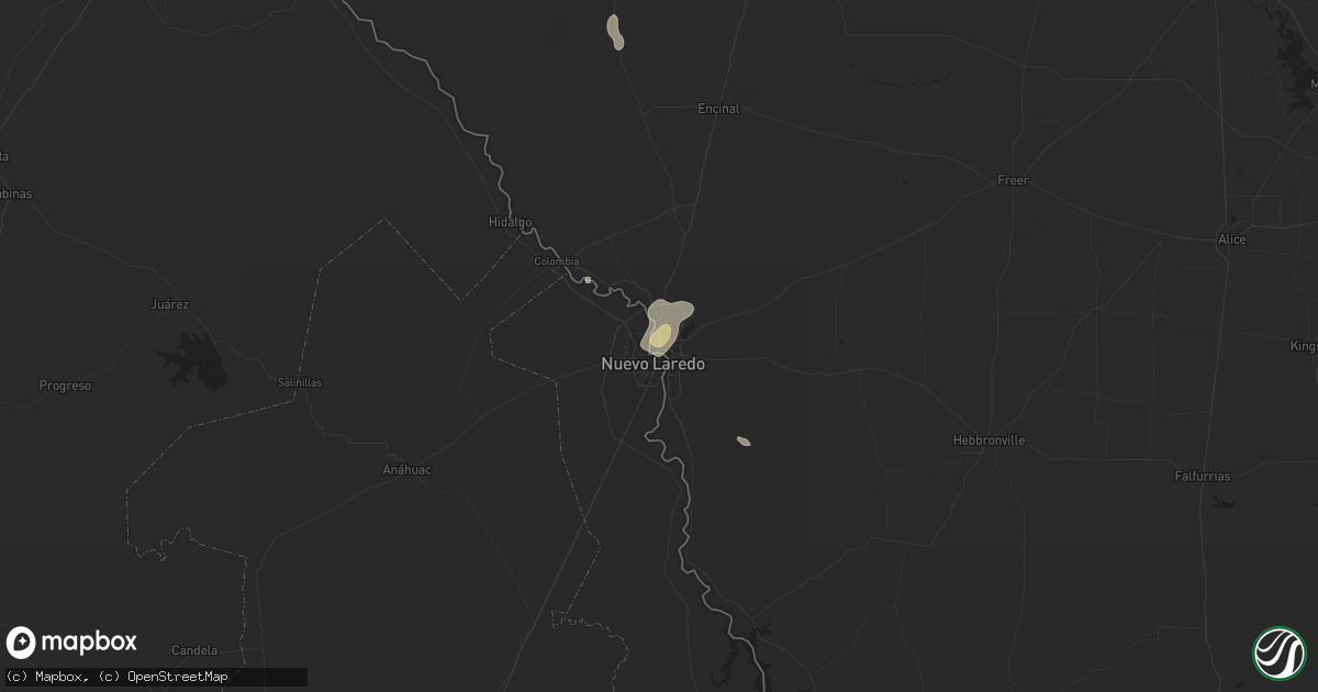 Hail map in Laredo, TX on May 30, 2015