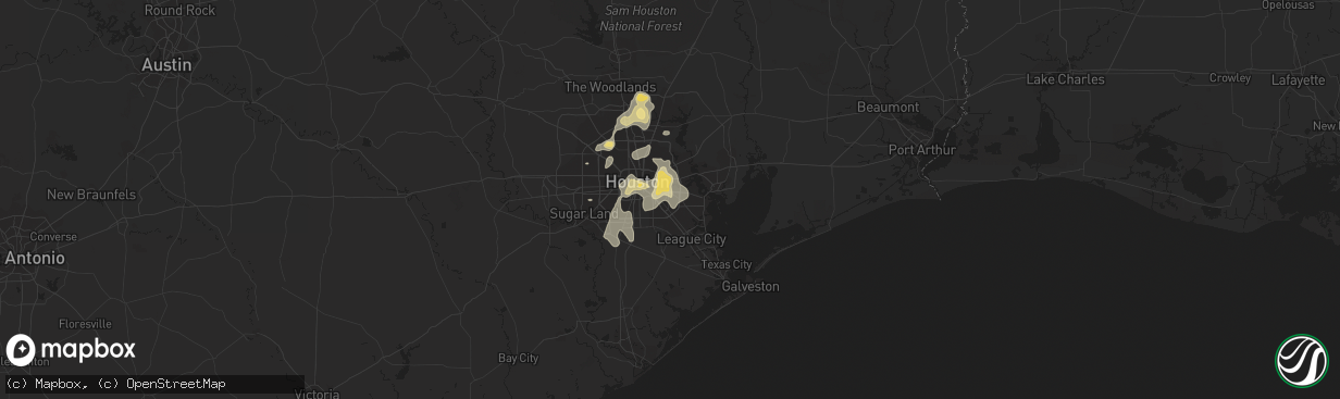 Hail map in Pasadena, TX on May 30, 2015