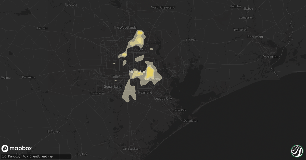 Hail map in Pasadena, TX on May 30, 2015
