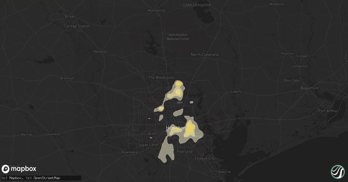 Hail map in Spring, TX on May 30, 2015