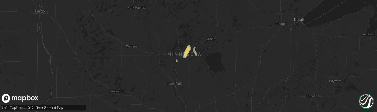 Hail map in Brainerd, MN on May 30, 2016