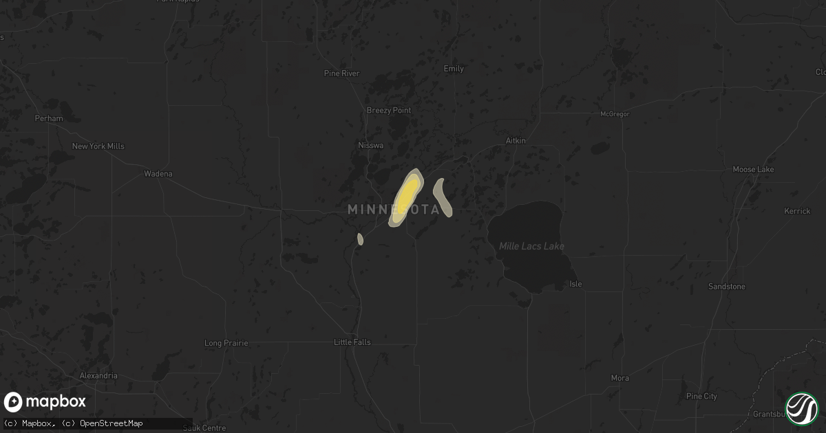 Hail map in Brainerd, MN on May 30, 2016