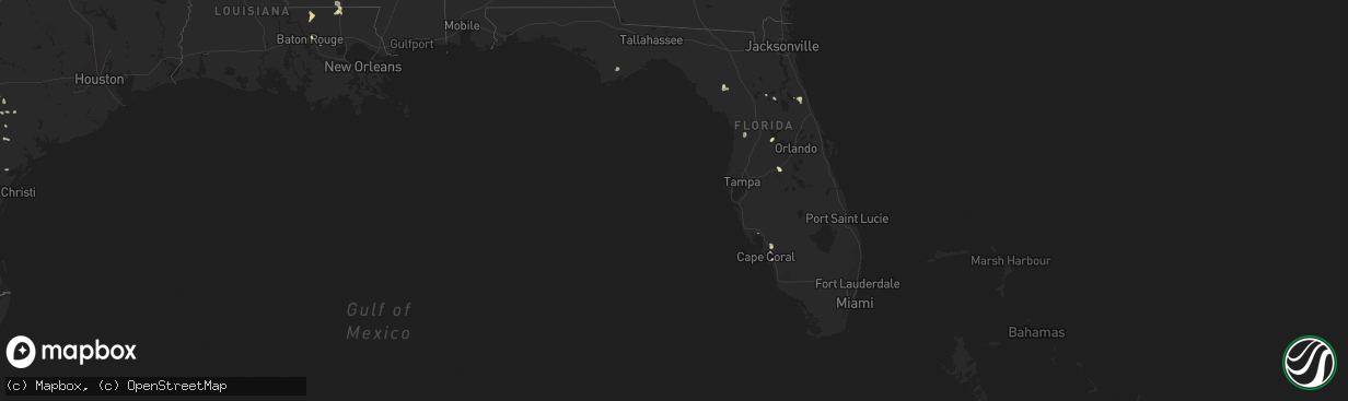 Hail map in Florida on May 30, 2016