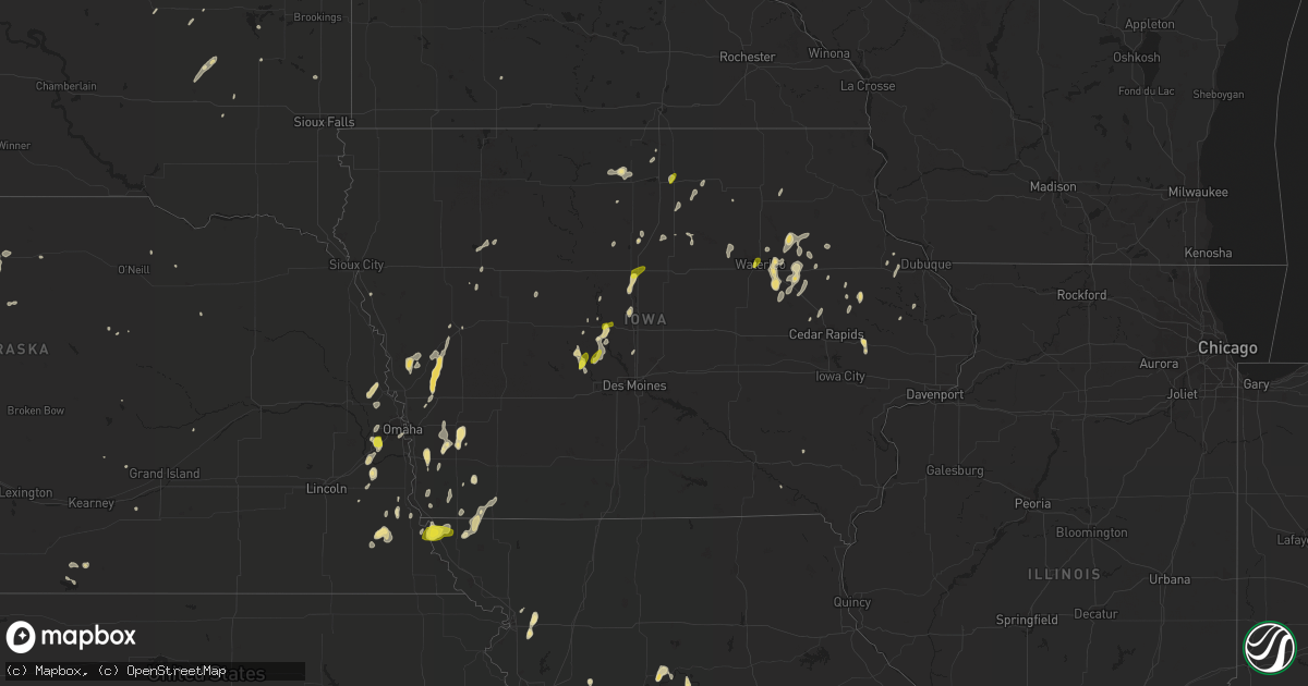 Hail map in Iowa on May 30, 2016