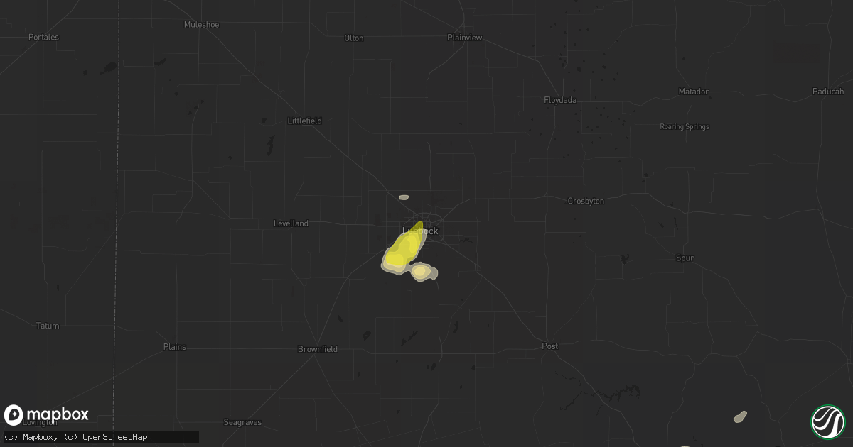 Hail map in Lubbock, TX on May 30, 2016
