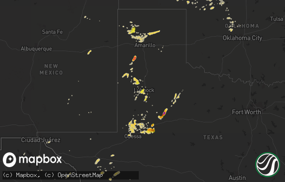 Hail map preview on 05-30-2016