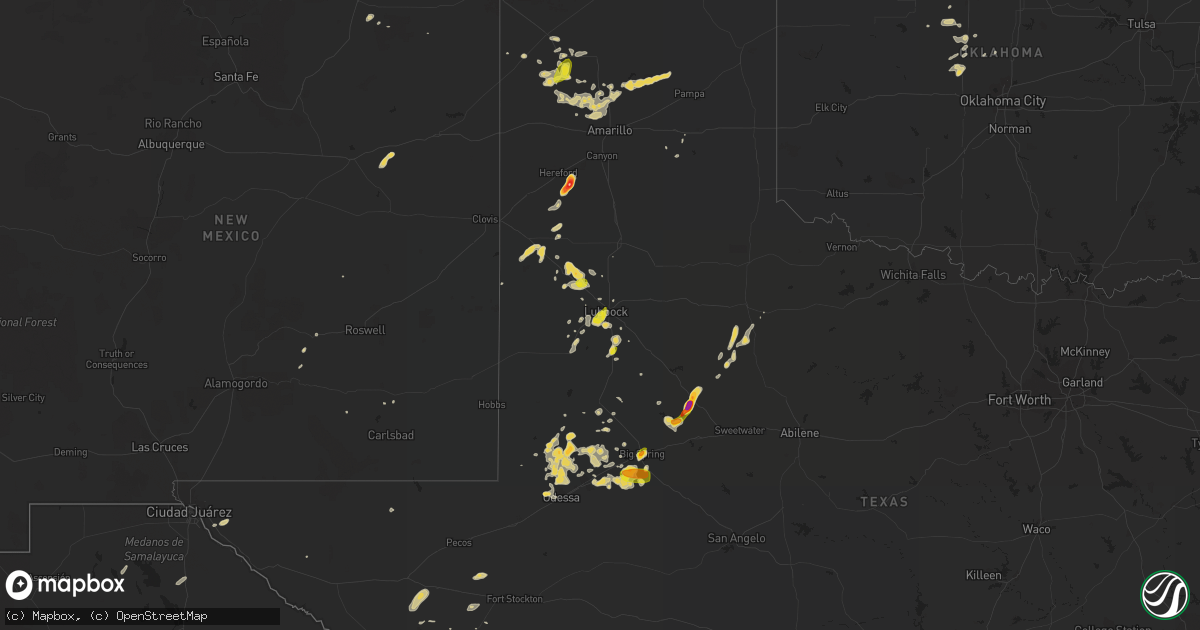 Hail map on May 30, 2016