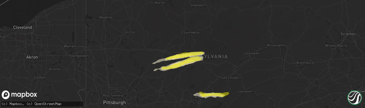 Hail map in Du Bois, PA on May 30, 2017