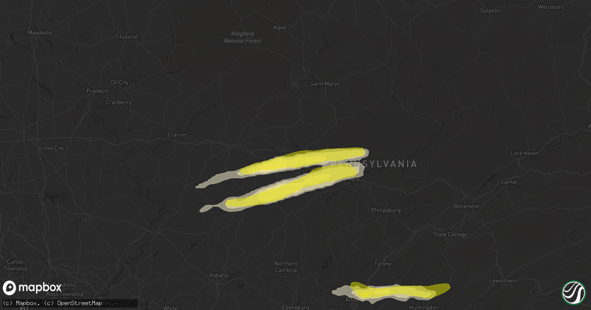 Hail map in Du Bois, PA on May 30, 2017