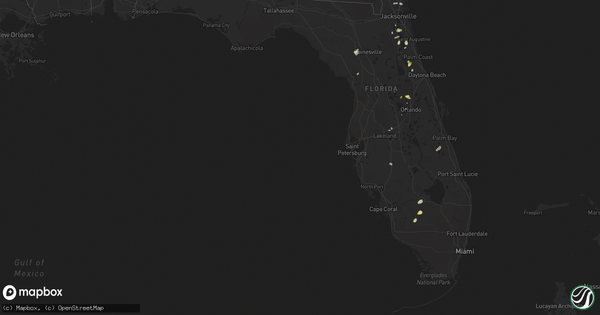 Hail map in Florida on May 30, 2017