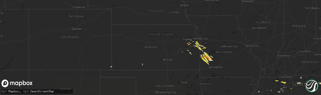 Hail map in Kansas on May 30, 2017