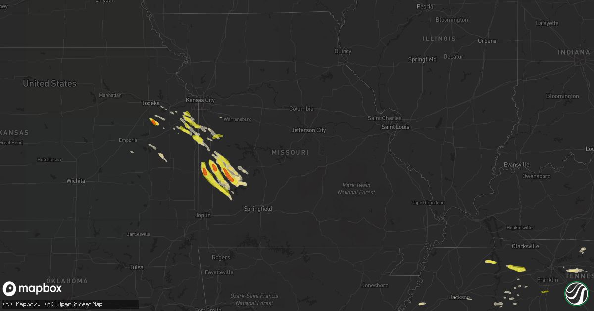 Hail map in Missouri on May 30, 2017