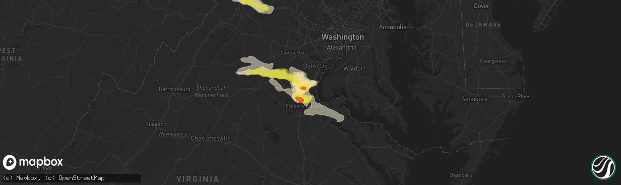 Hail map in Stafford, VA on May 30, 2017