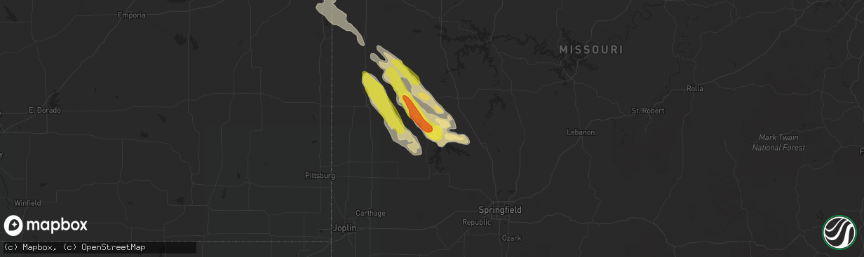 Hail map in Stockton, MO on May 30, 2017