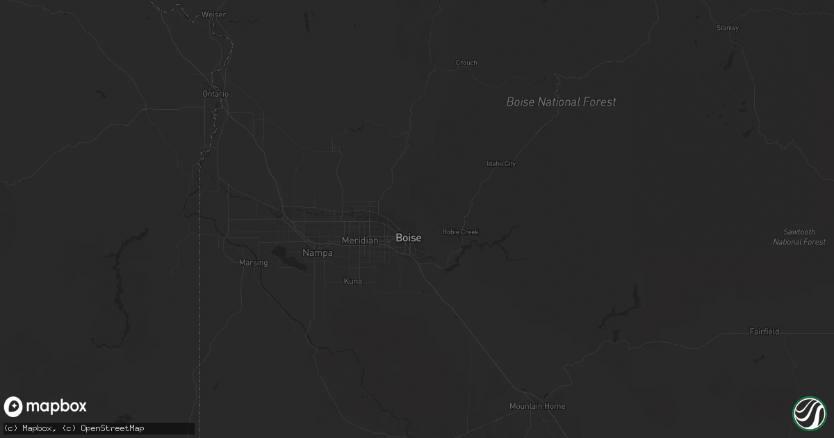 Hail map in Boise, ID on May 30, 2018