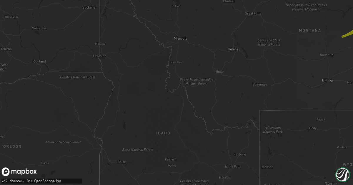 Hail map in Idaho on May 30, 2018