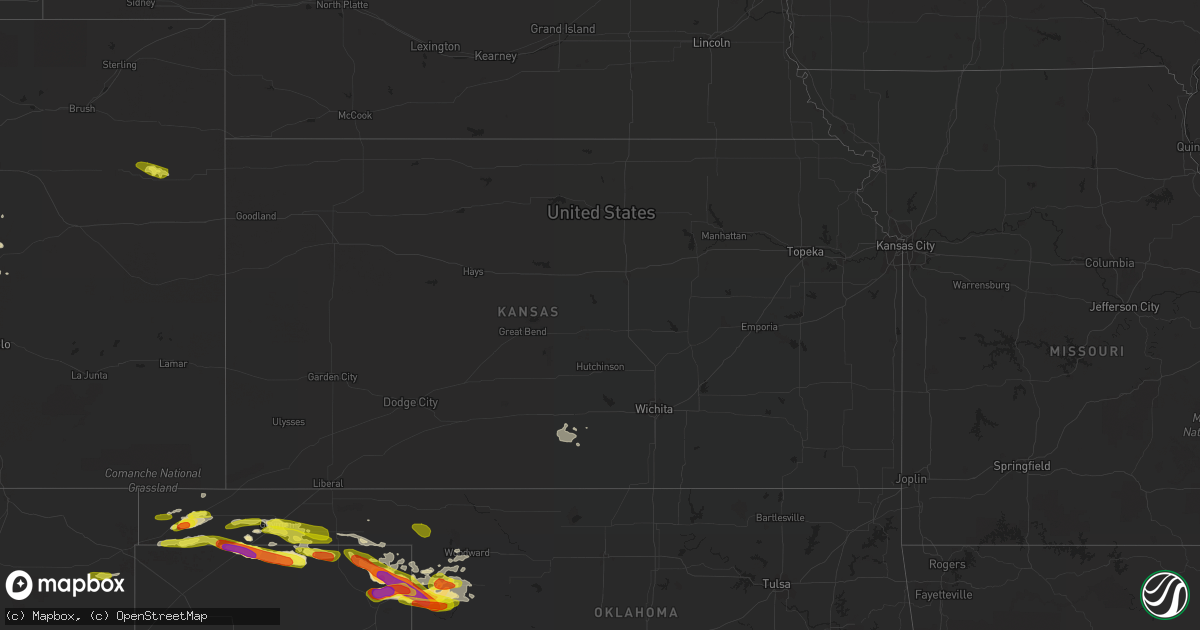 Hail map in Kansas on May 30, 2018