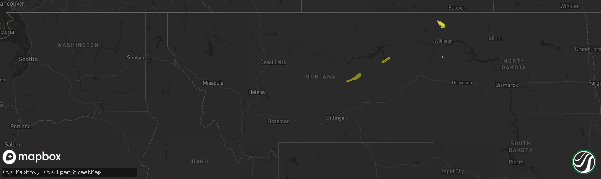 Hail map in Montana on May 30, 2018