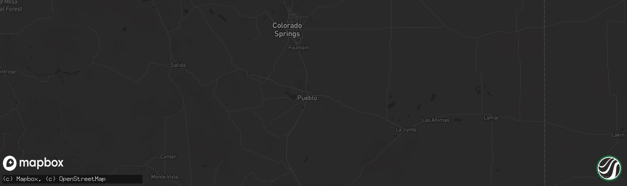 Hail map in Pueblo, CO on May 30, 2018