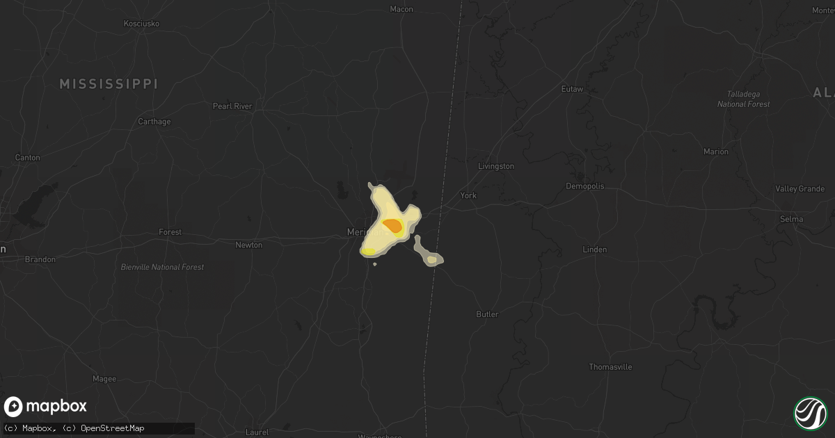 Hail map in Toomsuba, MS on May 30, 2018