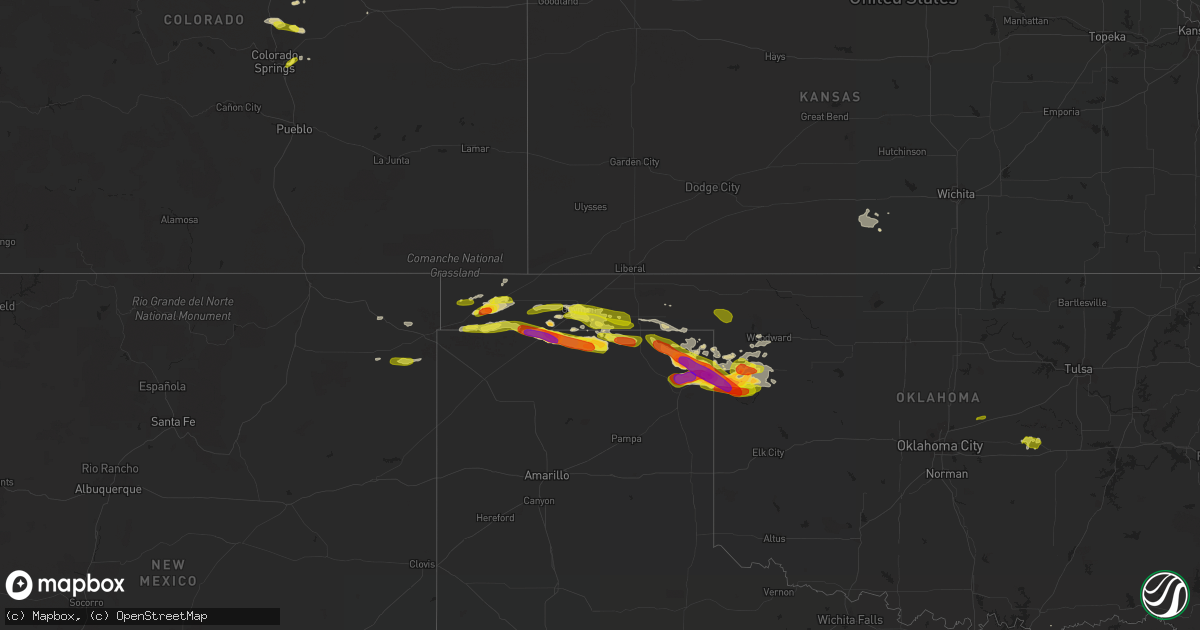 Hail map on May 30, 2018