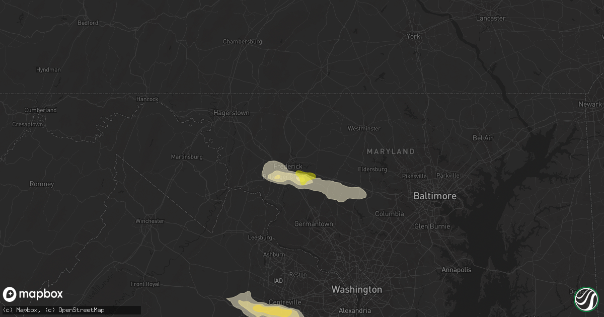 Hail map in Frederick, MD on May 30, 2019