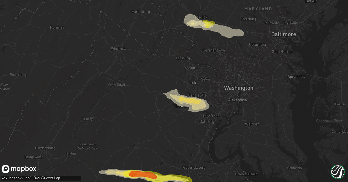 Hail map in Haymarket, VA on May 30, 2019