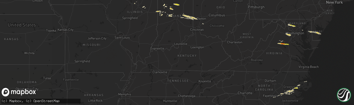 Hail map in Kentucky on May 30, 2019