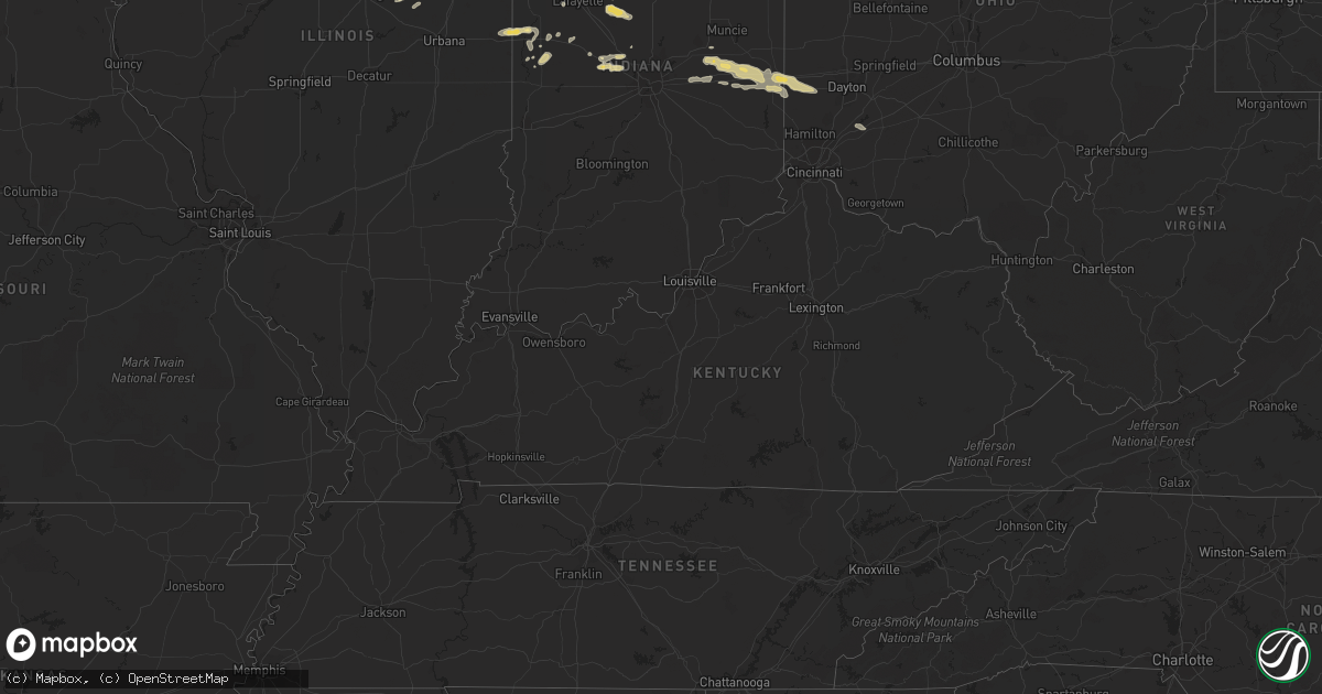 Hail map in Kentucky on May 30, 2019