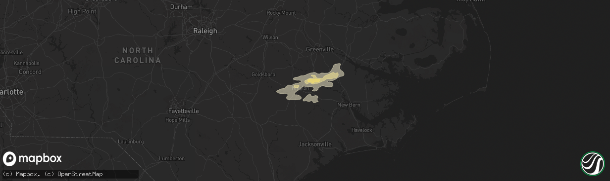 Hail map in Kinston, NC on May 30, 2019