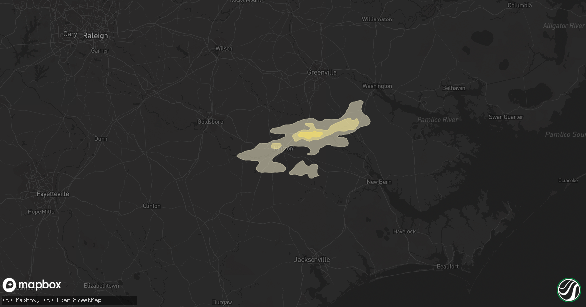 Hail map in Kinston, NC on May 30, 2019