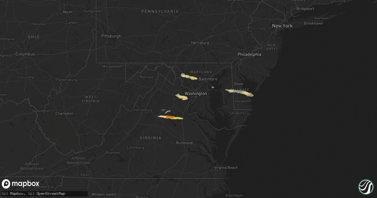 Hail map in Maryland on May 30, 2019