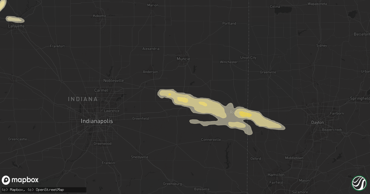 Hail map in New Castle, IN on May 30, 2019