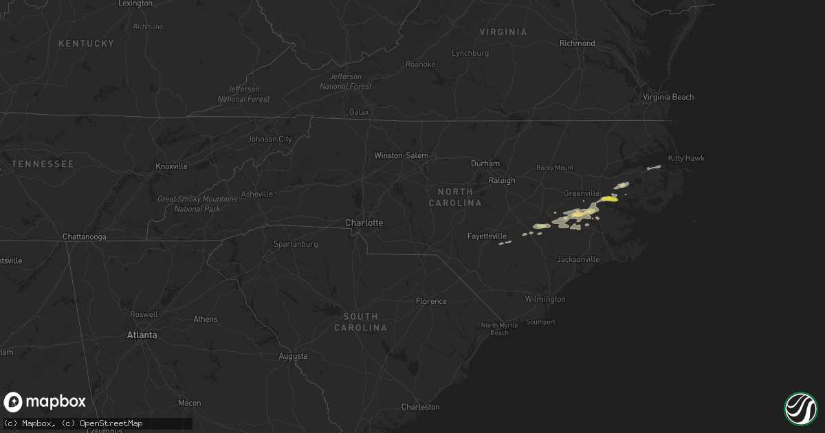 Hail map in North Carolina on May 30, 2019