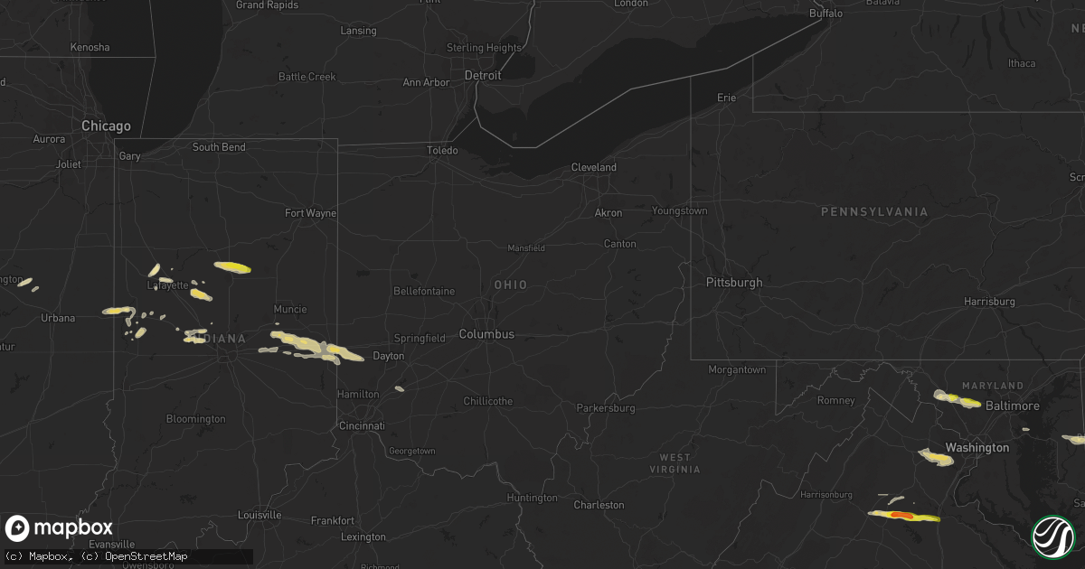 Hail map in Ohio on May 30, 2019