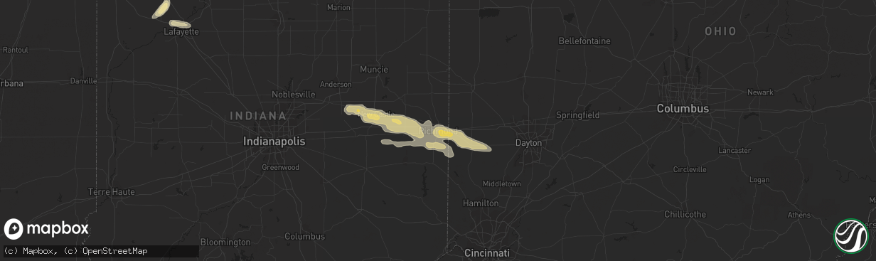 Hail map in Richmond, IN on May 30, 2019