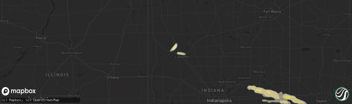 Hail map in West Lafayette, IN on May 30, 2019