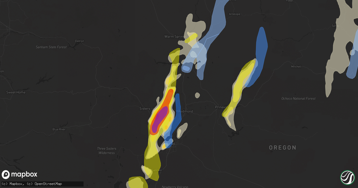 Hail map in Terrebonne, OR on May 30, 2020