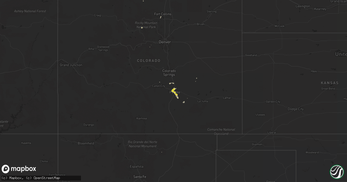 Hail map on May 30, 2020