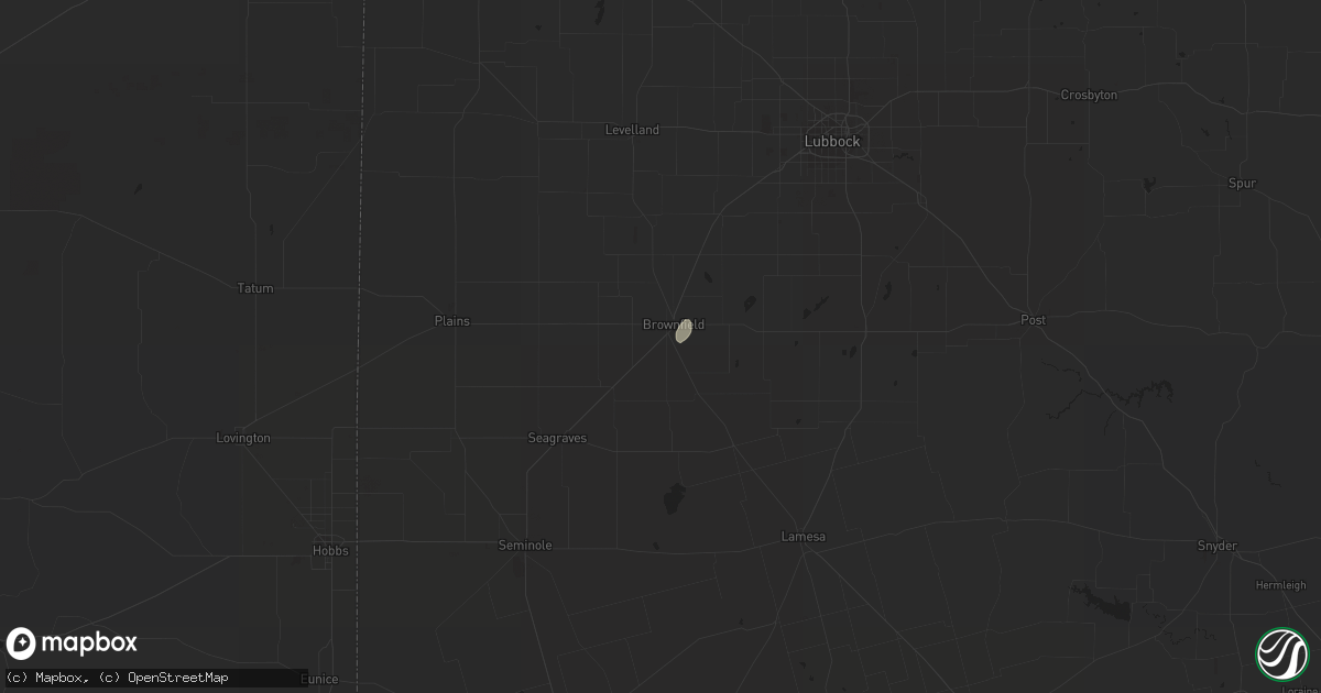 Hail map in Brownfield, TX on May 30, 2021