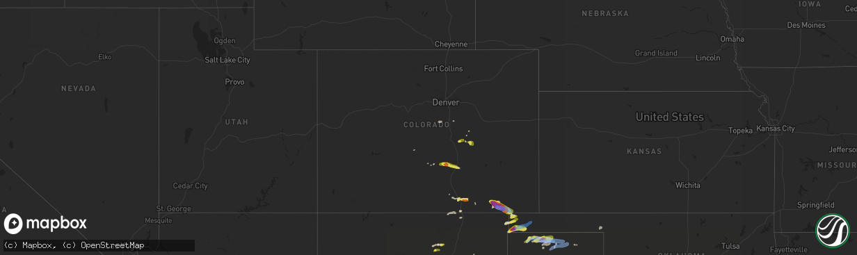 Hail map in Colorado on May 30, 2021