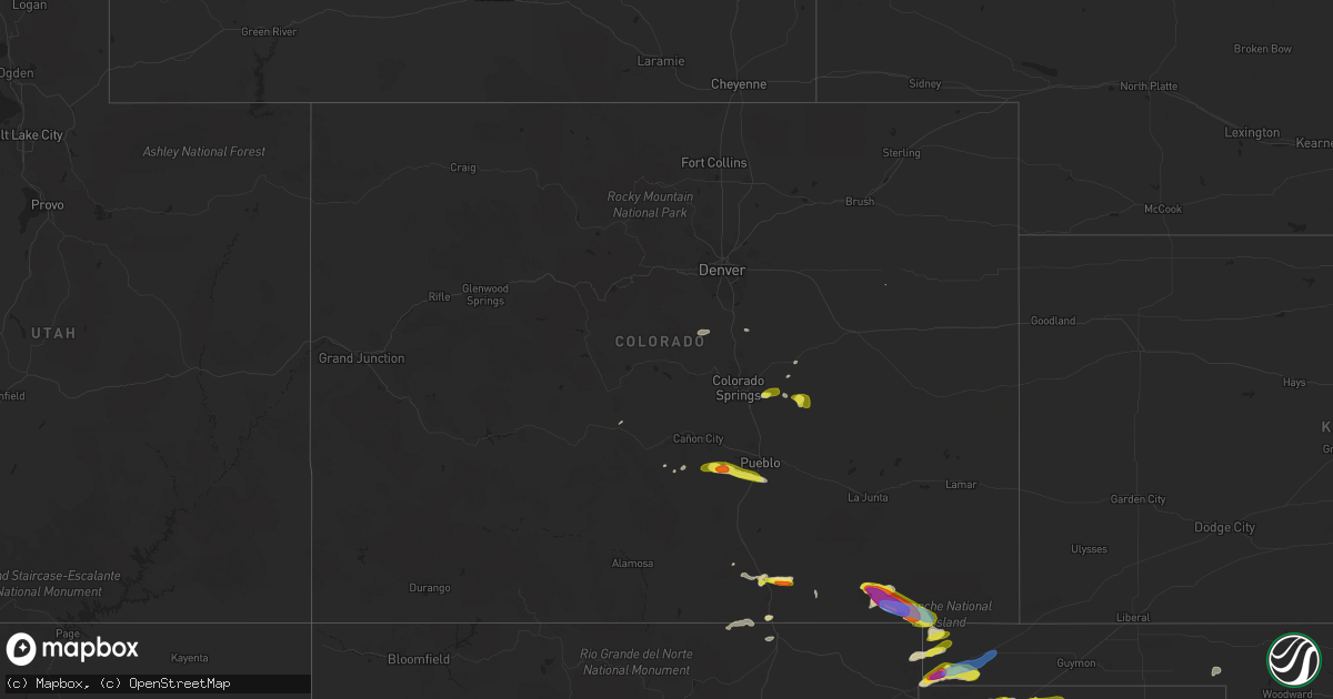 Hail map in Colorado on May 30, 2021