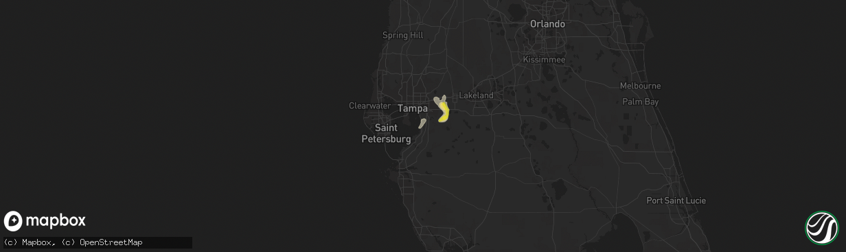 Hail map in Gibsonton, FL on May 30, 2021