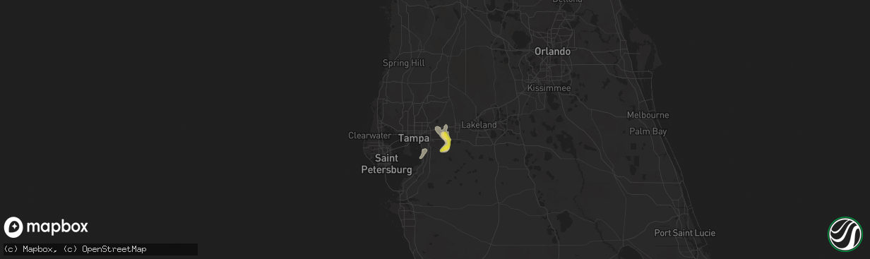 Hail map in Seffner, FL on May 30, 2021