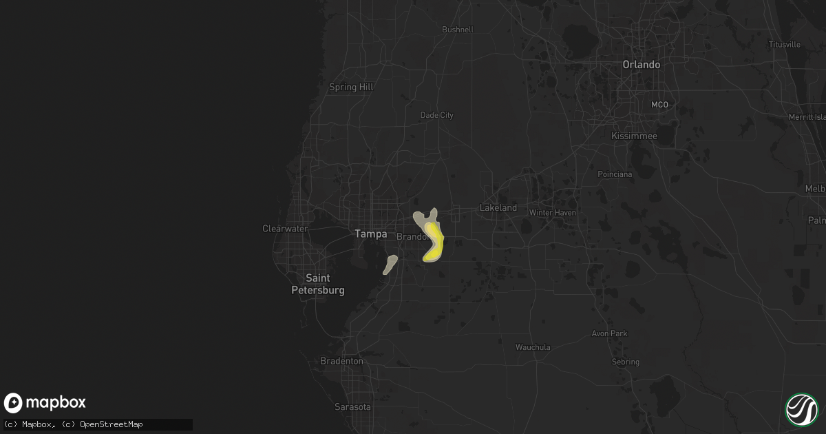 Hail map in Seffner, FL on May 30, 2021