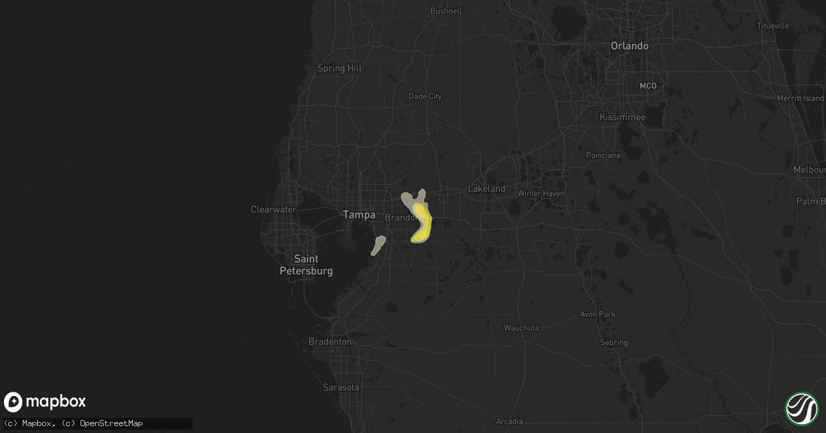 Hail map in Valrico, FL on May 30, 2021