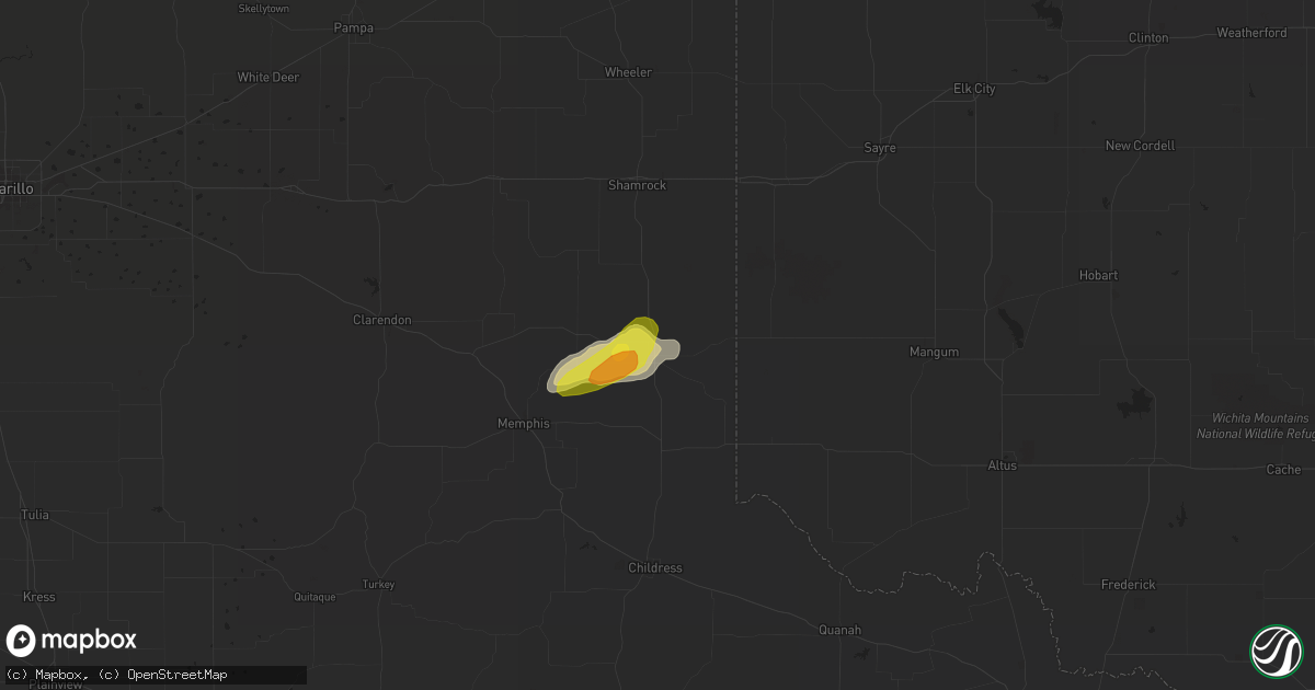 Hail map in Wellington, TX on May 30, 2021